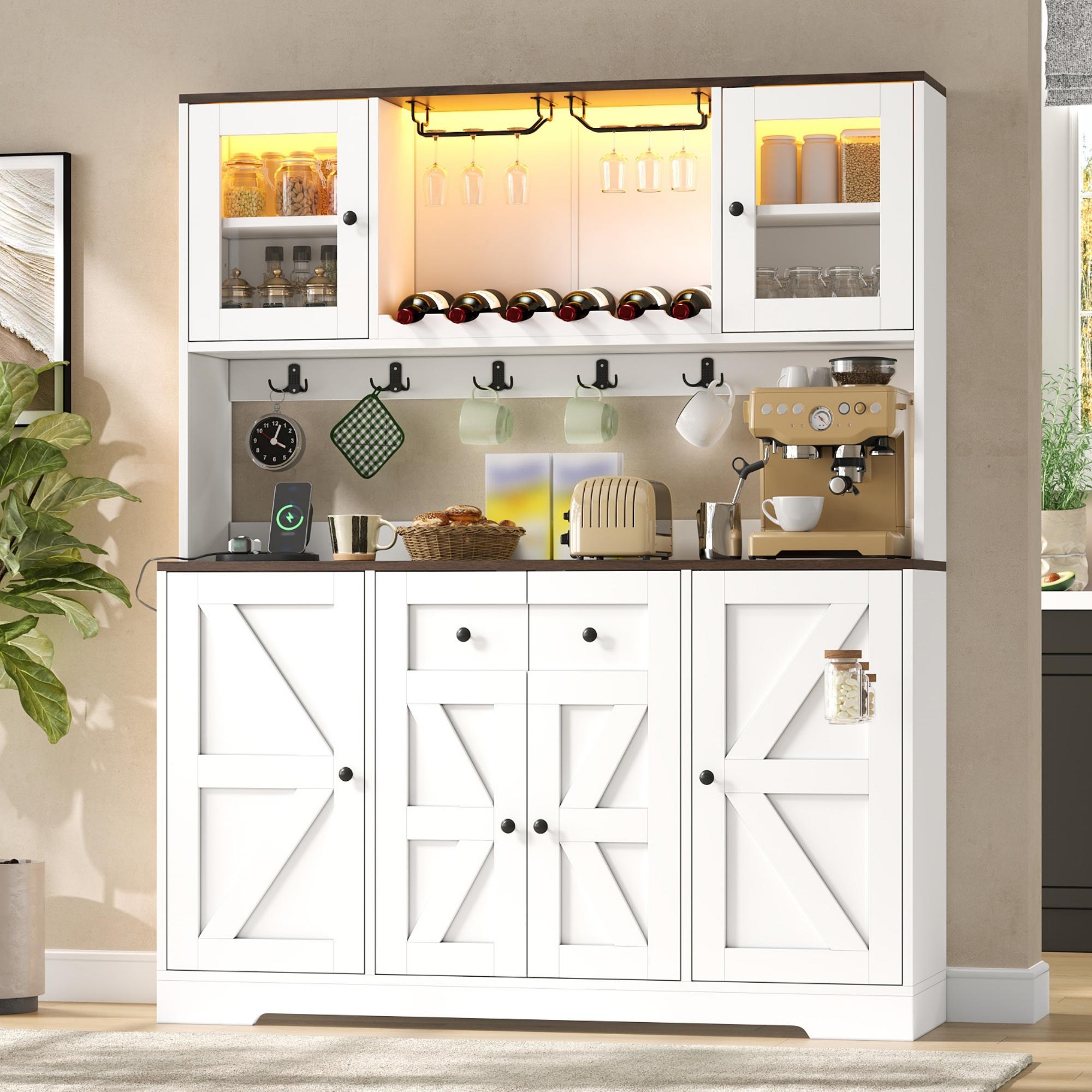 Kitchen Cabinet with LED Lighting and