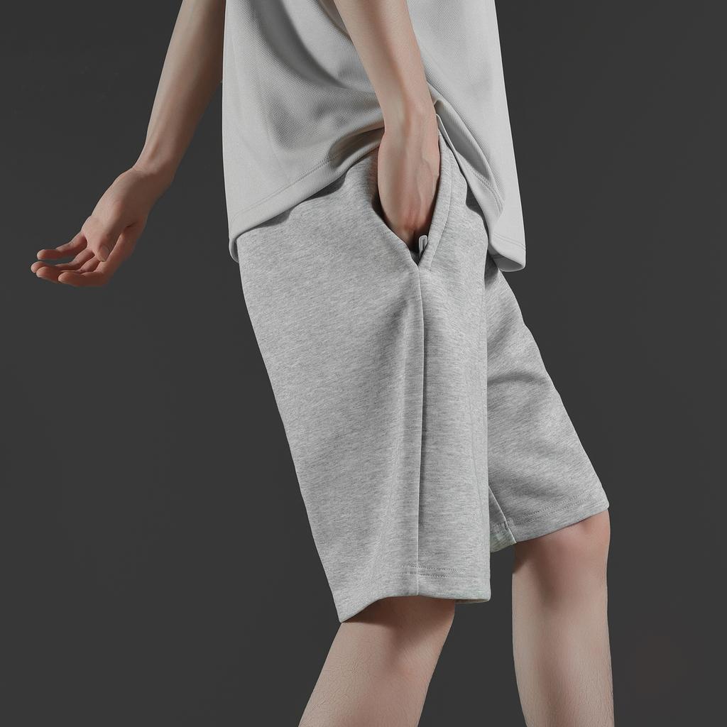 Li-Ning Comfortable Breathable Loose Fit Five-Point Shorts Unisex shorts Light-Gray AKSW623-2