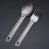 High Quality EDC Camping Tool Portable Cutlery Fork Long Handle Spoon Outdoor Picnic Accessories Titanium Cookware