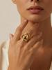 Unique Chic Irregular Stainless Steel Chunky Rings for Women Glossy 18K Gold Plated Open Ring Waterproof Trendy Jewelry New 2026