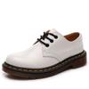Lage kleine leren schoenen heren echt leer Britse korte laarzen ronde neus dames retro casual werkschoenen Martin schoenen