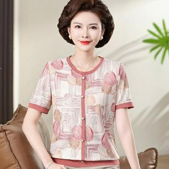 Mom s 2026 Short-Sleeve Knit Top for Stylish 50+ Women L красный