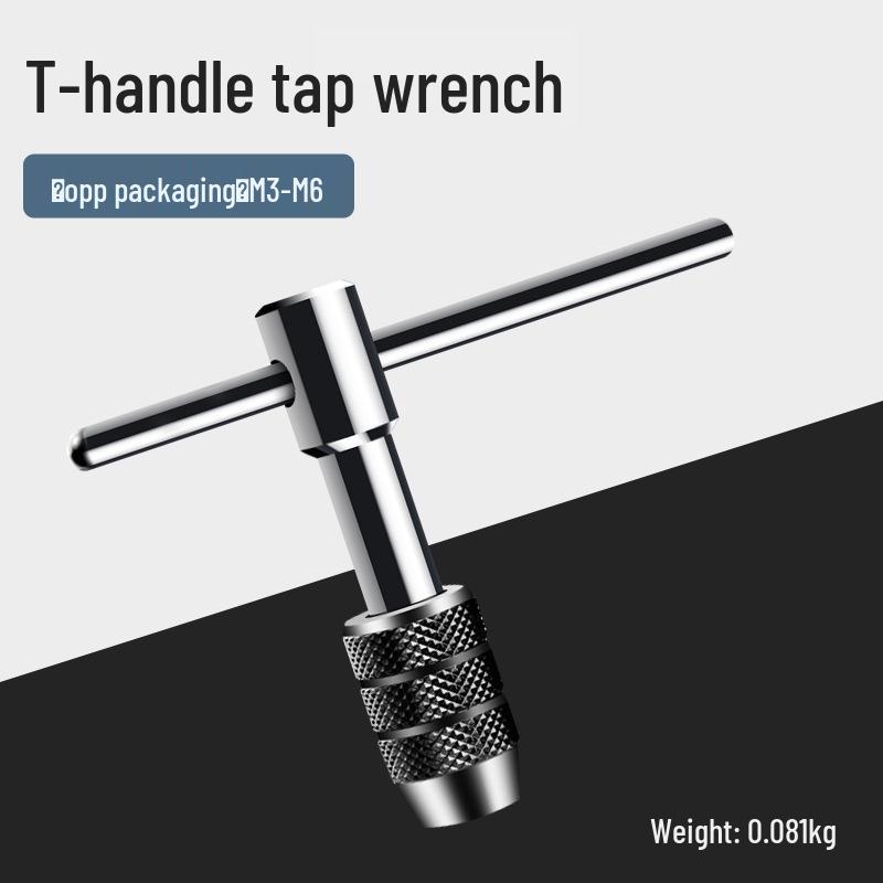 Manual Tap and Die Set: Tapping Drill Bits & Wrench Kit M3-M30