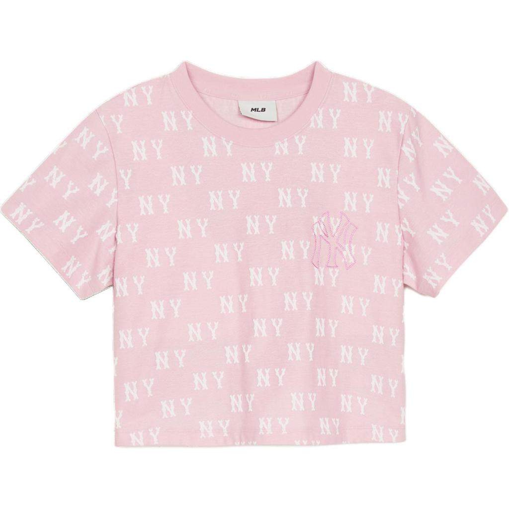 New MLB New York Yankees T Shirt Women's Pink 3FTSM0153-50PKM