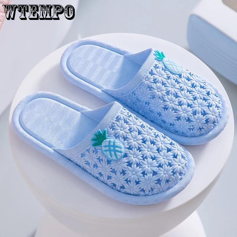 

WTEMPO/женские тапочки Baotou большого размера на толстой плоской подошве, нескользящие домашние тапочки для ванной комнаты, женская верхняя одежда, крутые тапочки