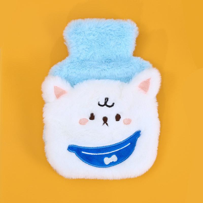 Cartoon Plush Hot Water Bottle & Hand Warmer - Removable, Washable, Cute Design for Students and Babies