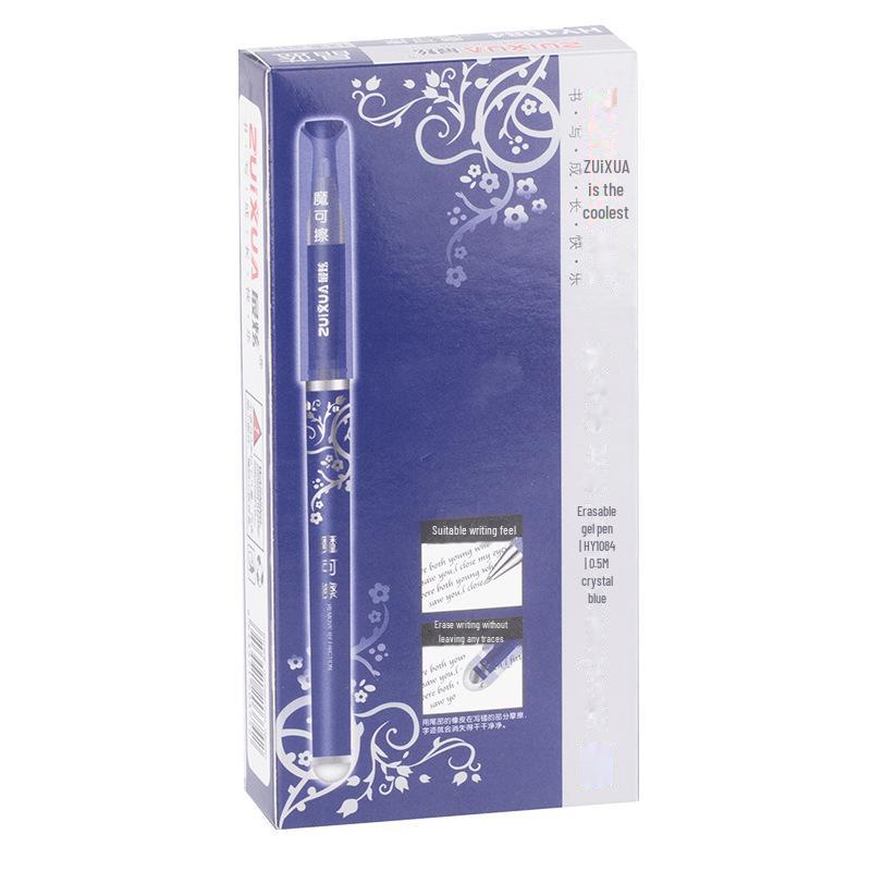 Niebieski długopis żelowy 0,5 mm z tuszem usuwalnym pod wpływem ciepła z wkładem dla uczniów i szkół