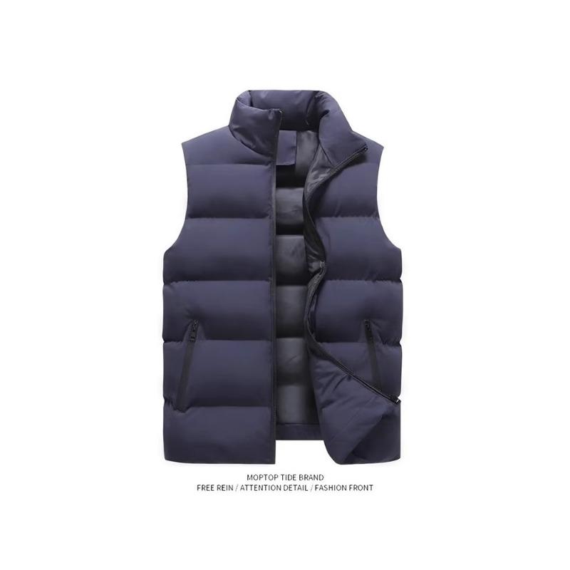 Spring and Autumn Fleece Thickened Men's Vest Versatile Loose Casual Warm Jacket Simple Men's Vest