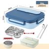 Microwave-Safe 304 Stainless Steel Lunch Box with Lid for Students