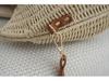 Seaside Holiday Retro Woven Beach Bag - Women's Handheld Shoulder Crossbody