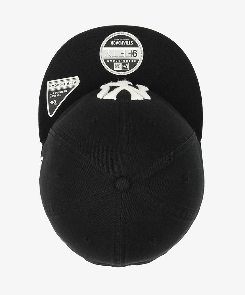 NEW ERA Mlb Cooperstown New York Yankees Big Logo Retro Crown Strapback Black
