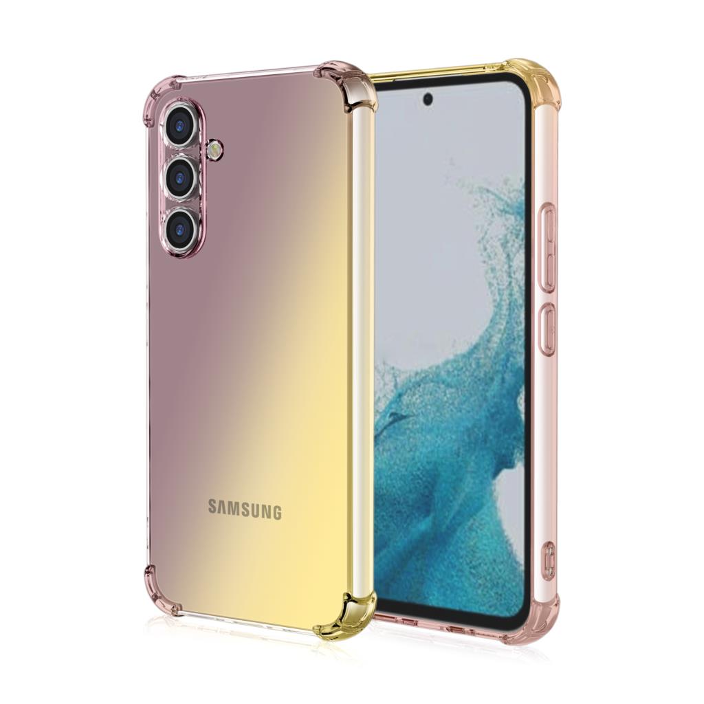 Soft Silicone Case For Samsung Galaxy A17 A07 A55 A35 A25 A15 A14 A13 A12 A24 Clear Gradient Airbag Soft TPU Shockproof Cover