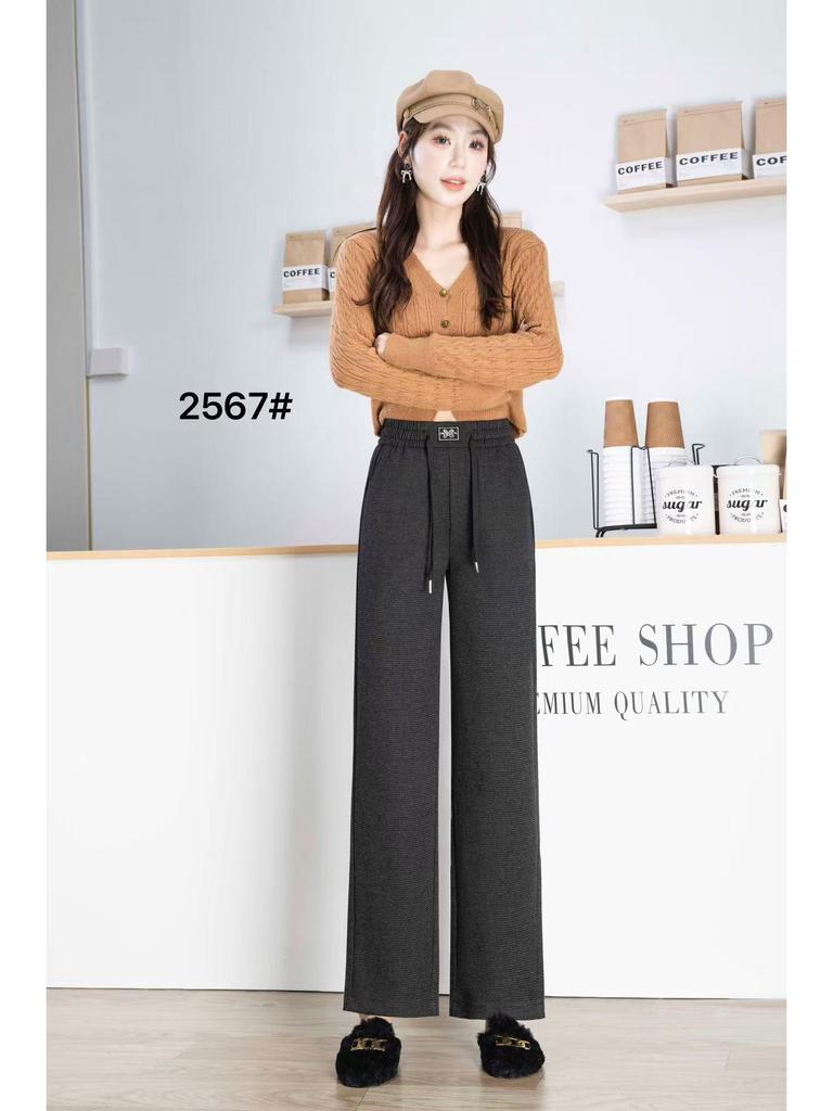 New Roman Women's Cotton Straight-Leg Casual Pants - Elastic, Loose, Comfortable, and Cool