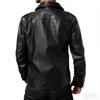 Autumn Winter Casual Men's PU Leather Jacket Fashion Slim Fit Turn Down Collar Moto Biker Coat Trendy Men's Outerwear