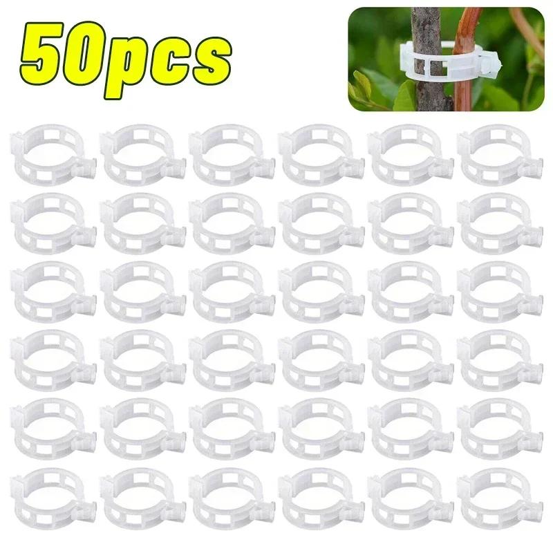 500/50PCS Plant Support Clips Reusable Plastic Connects Vine Fixing Clip Tomato Grape Vegetable Plants Holder Buckle Garden Tool