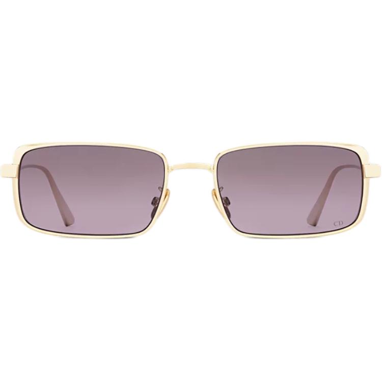 Dior Modern Design Rectangular Sunglasses Men sunglasses Gold DIORCANNAGES2U