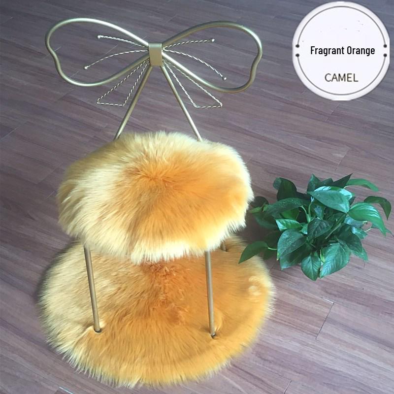 Plush Faux Sheepskin Butterfly Chair & Bar Stool Cushion with Long Hair