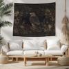 Dark Retro Eagle Flower Tapestry Forest Falcon Background Cloth Dark Black Wind Decorative Hanging Cloth Room Decoration