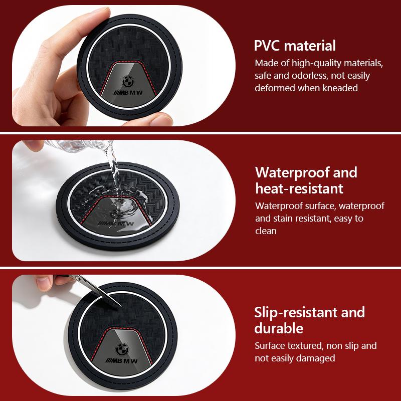 Car Cup Holder Coaster Non-Slip Pad Auto Interior Decor Accessories For BMW E36 E39 E87 E60 E46 E53 E90 F10 F20 F25 F30 X3 X5 ye2