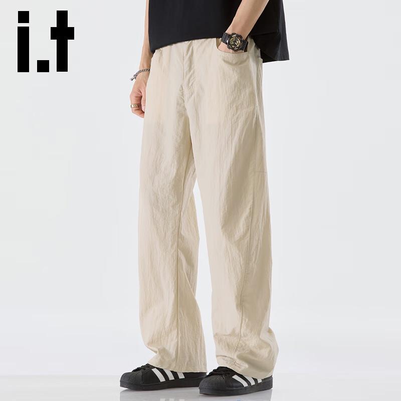 

Izzue IT Men s Loose Straight Tencel Casual Trousers 2XL