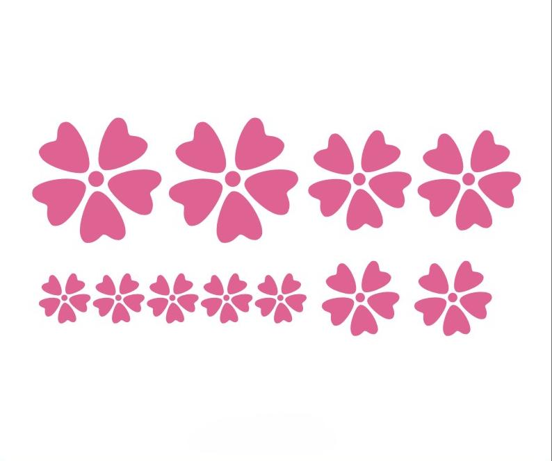 11pcs Sakura Car Stickers DIY Auto Fender Body Bumper Cover Scratch Decoration Flower Vehicle Accessories Durable Vinyl Decals