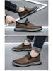 2025 Spring Men's Soft Leather Casual Breathable Driving Shoes