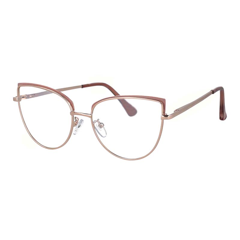 53101 Cat Eye Anti Blue Metal Brand Glasses Frames Women Optical Fashion Computer Eyeglasses