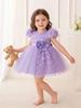 فستان أميرة جديد للأطفال بتطريز الفراشة وتنورة منفوشة من التول - مثالي لأعياد الميلاد والحفلات