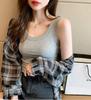 Women Vest Quality Knitted Camis U-neck Sleeveless Tank Tops Casual Solid Color Casual Basic Camisole for Female Summer