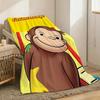 Curious George Throw Lightweight 240g Flannel Blanket Soft Skin-friendly for Summer Cooling