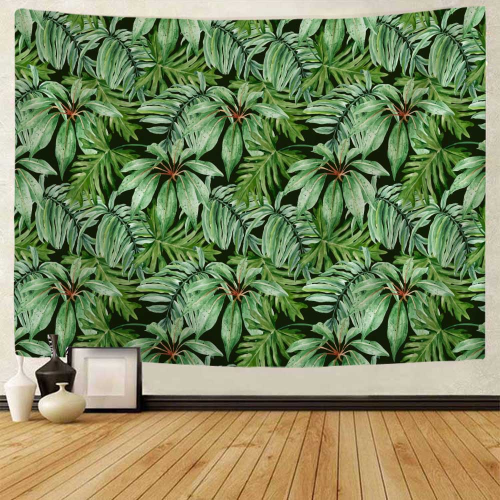 Bohemian Tropical Plant Flamingo Tapestry Wall Hanging Aesthetic Art Decor Blanket Home Background Bed Sheet Fabric