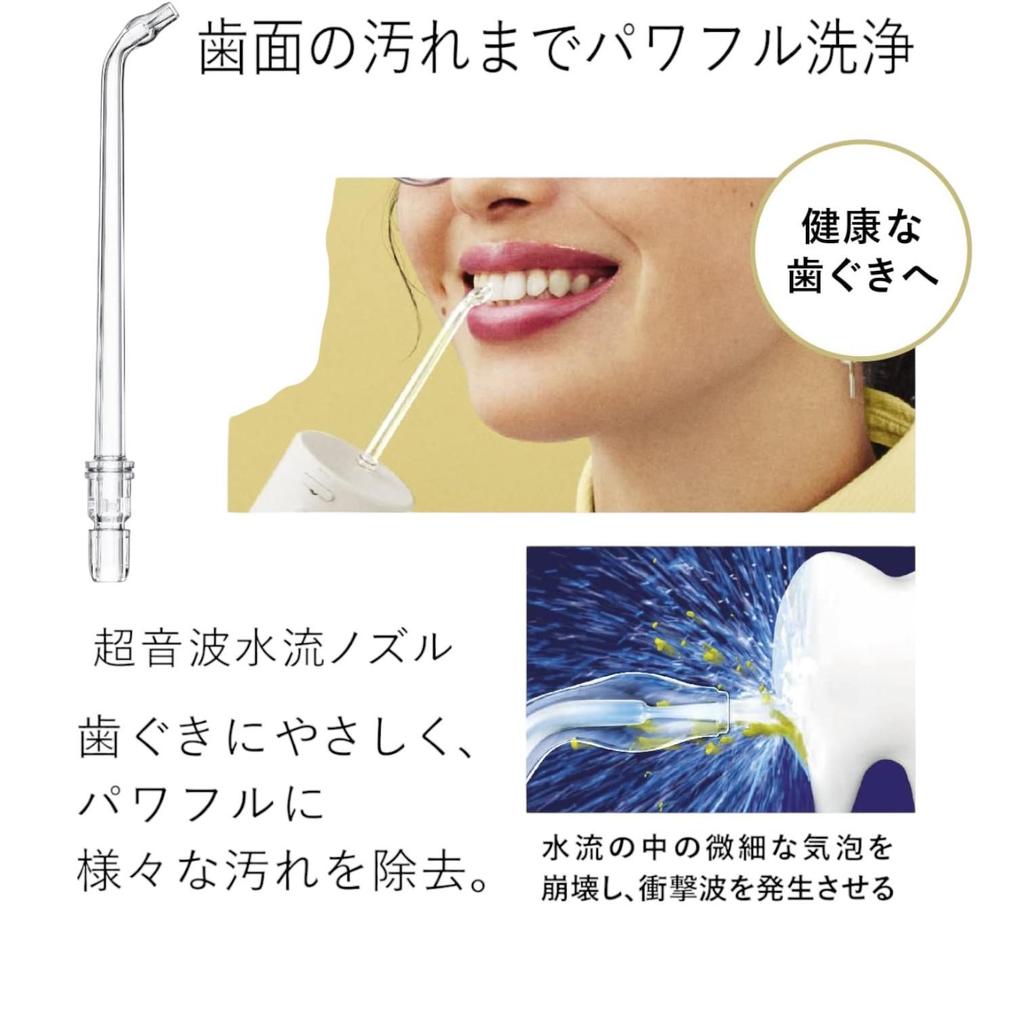Panasonic EW-DJ42-W Electric Dental Flosser [Jet Washer Doltz Ultrasonic Water Flow Waterproof/Portable Model] AC100-240V