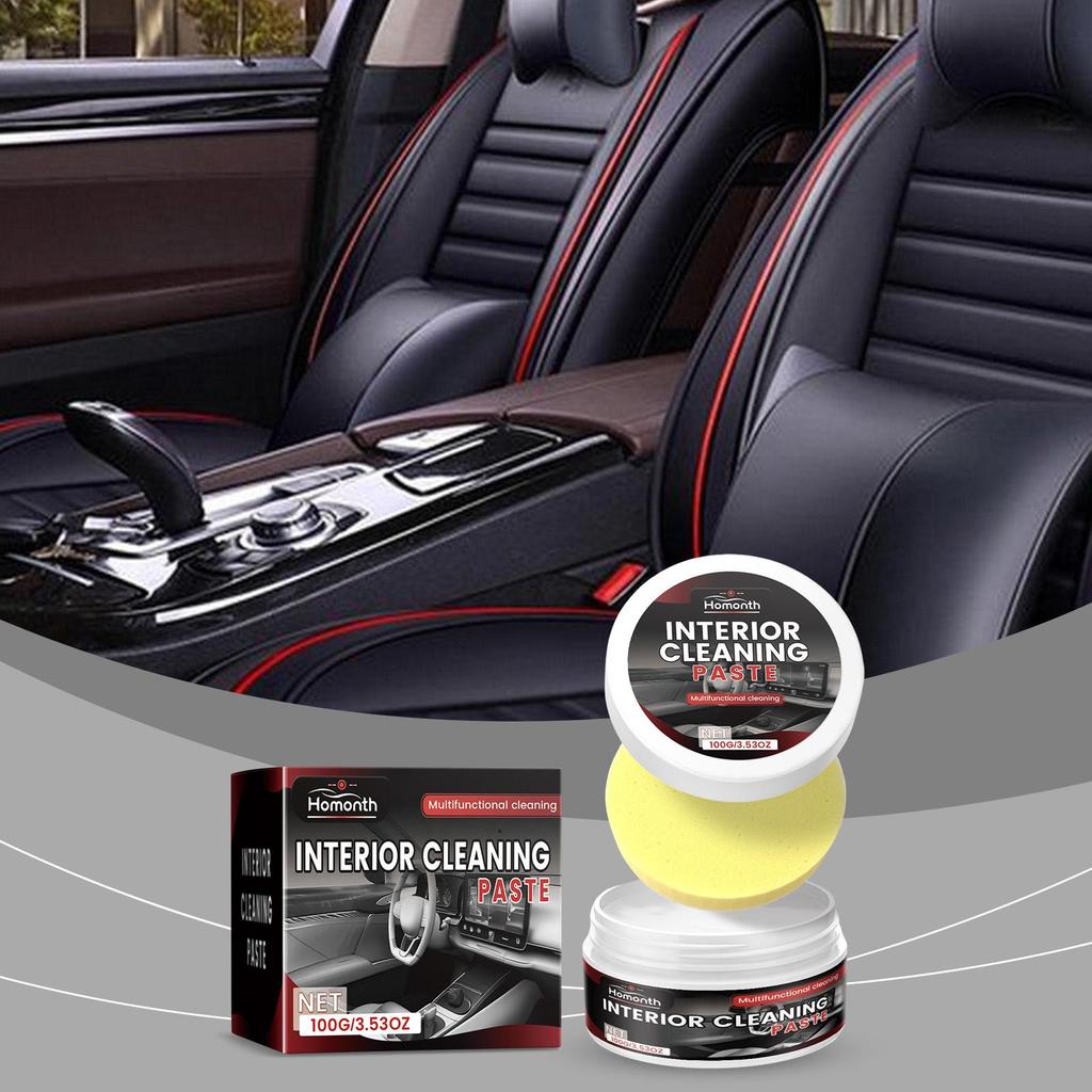 Homonth Car Interior Cleaning Cream Seat Leather Foam Waterless Top Flip Car Interior Cleaning