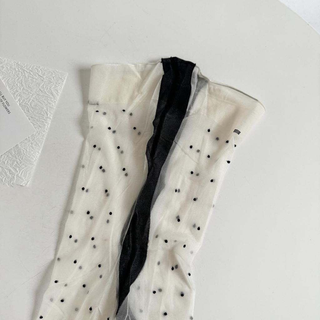 Aurora Polka Dot Jacquard Silky Slimming Stockings for Women, Summer Tights