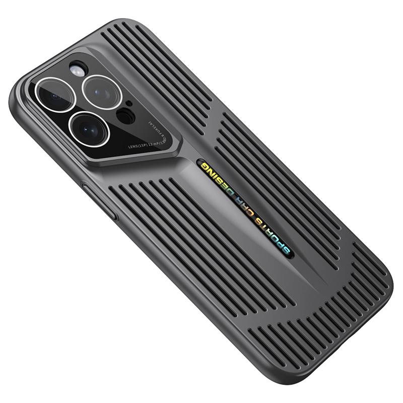 

Для iPhone 16 Pro Max Чехол Охлаждающий Полый Ударопрочный Жесткий ПК Чехол для телефона Black