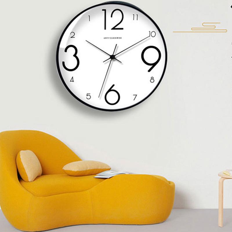 Reverse Clock Creative Time Back Art Decorative Round Wall Clock Modern Design Living Room Decoration Clock Wall Home Decoration