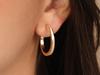 375 Gold Earrings Classic Hoops 26mm Shiny Hoops for a Gift 9k 2.18g