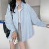 Spring and Autumn Style in Pink Loose Long Sleeves Small Coat Shirt