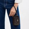 Coach 11 Brand Logo Metal Zipper Wristlet Clutch Mini Women Clutch Walnut Black CW907-IMXAQ