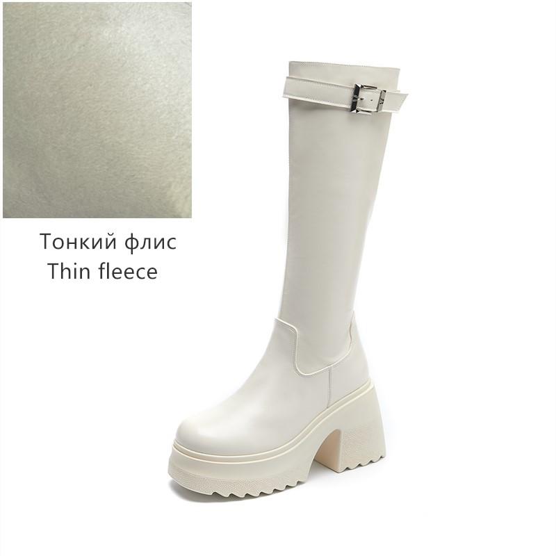 Fashion AIYUQI Long Boots Women 2025 New Women's High Heel Boots 10cm Heel High Platform Fashion Skinny Rider Boots Women