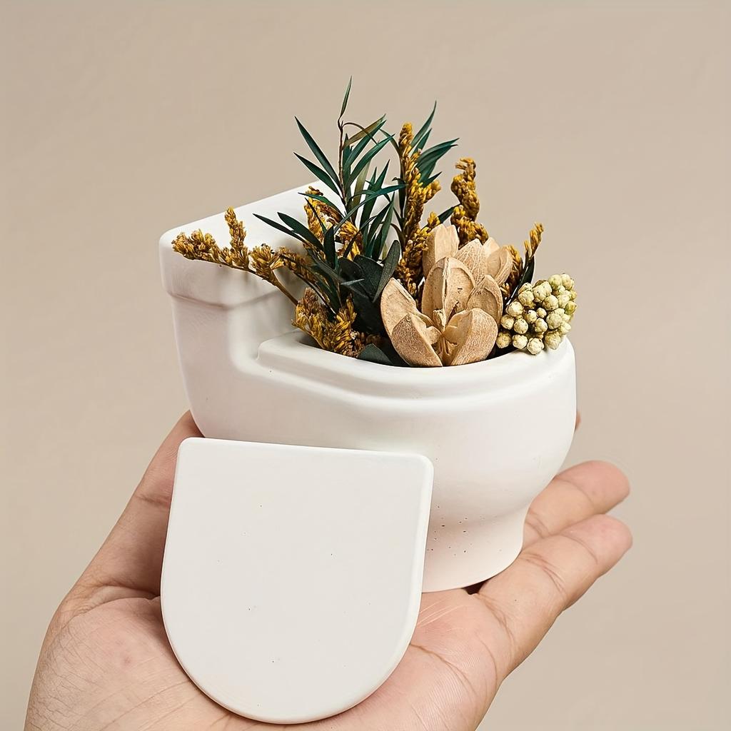 Silicone Resin Casting Molds for Candle Holder and Storage - Toilet Shape, DIY Handmade Craft Mold - for Home Decor Enthusiasts