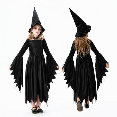Halloween Costume Children's Carnival Witch Girl Dress Witch Dress Vampire Show Costume
