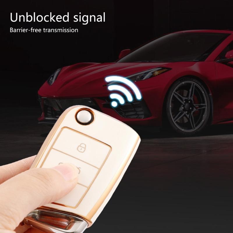 Protective Shell Soft Full Protection Key Fob Case Protector Cover Waterproof Key Cover TPU Key Case Universal