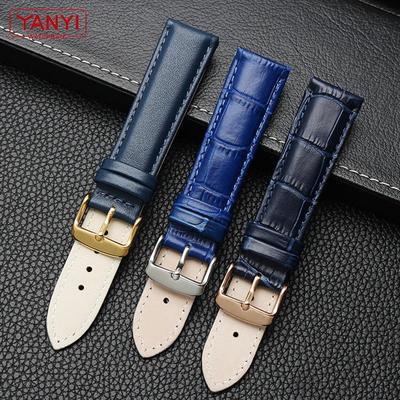Bransoletka z prawdziwej skóry Niebieski kolorowy pasek do zegarka dla Citizen Rossini Watchband 14 16 18 20mm 21m 22mm 23mm pasek do zegarka hurtowo