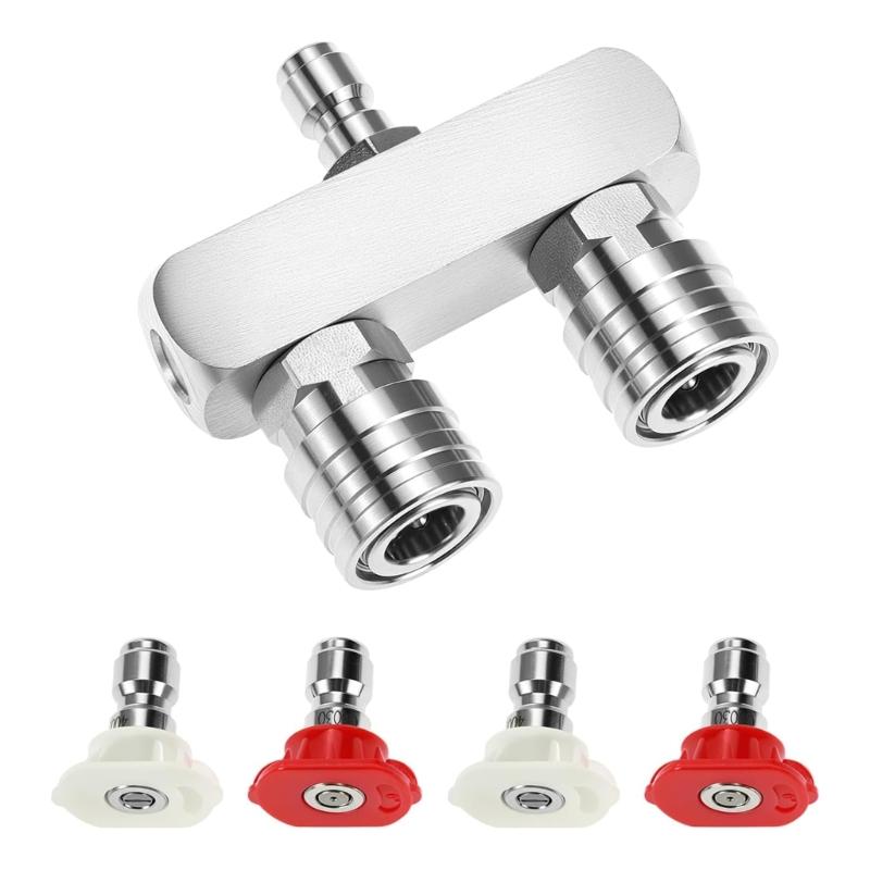 Nozzle Pressure Washer Double Pressure Washer Nozzle Tips 2 in 1 Pressure Washer Tips Pressure Washer Nozzle Replacement 1