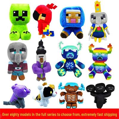 New Minecraft Plush Toys: Bee, Dolphin, Axolotl, Panda Stuffed Animals