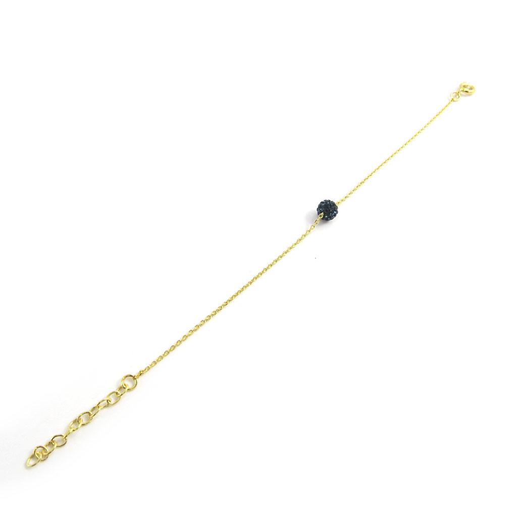 Les Trésors De Lily [M0642] - Bracelet Plaqué Or 'Sissi' bleu - 6 mm