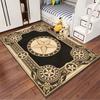 Vintage Star Emblem Pattern Carpet Design - Non-slip Rug Suitable for Living Room and Bedroom Sofas.