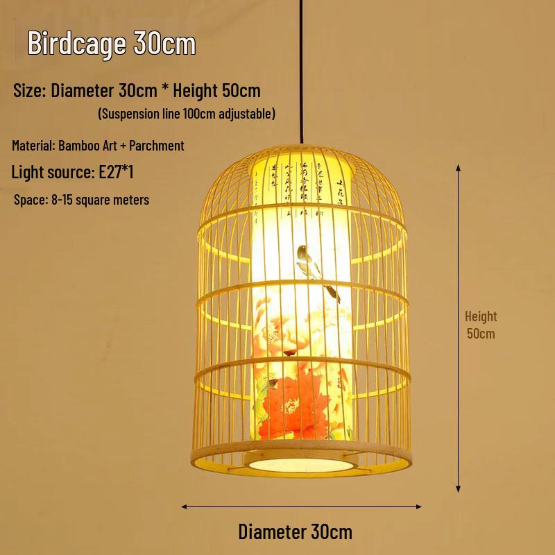 Retro Zen Bamboo Weaving Pendant Lamp for Restaurants & Teahouses