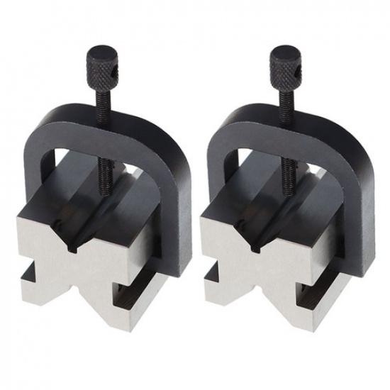 2 Pcs "V" Block 1-3/8" X 1-5/8" X 1-3/4" Precision Hardened Steel Diameter 1"